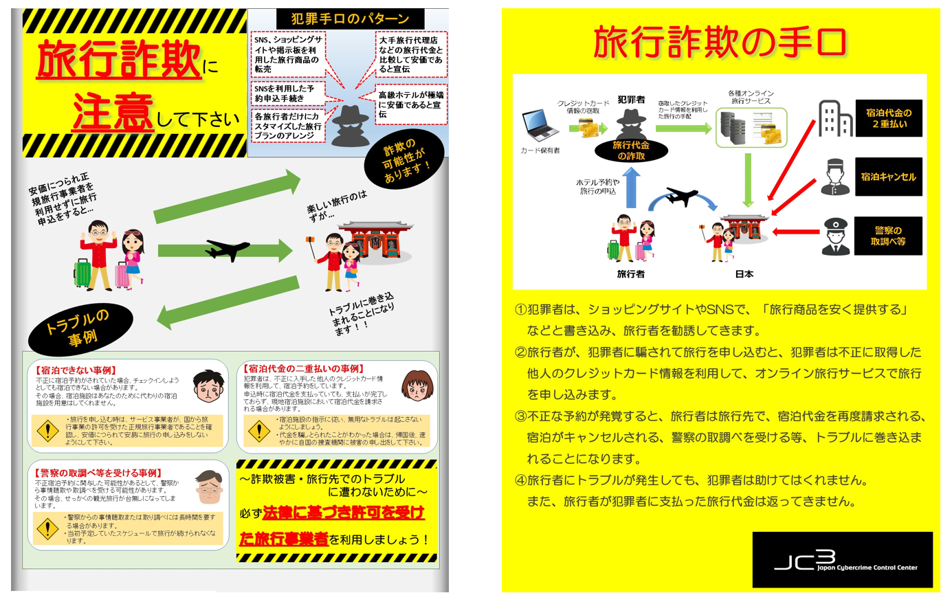 不正トラベル対策チラシ